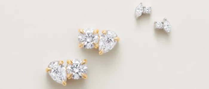 Close-Up Shot of Sparkling Diamond Jewelry Set