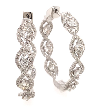 Elegant diamond earrings