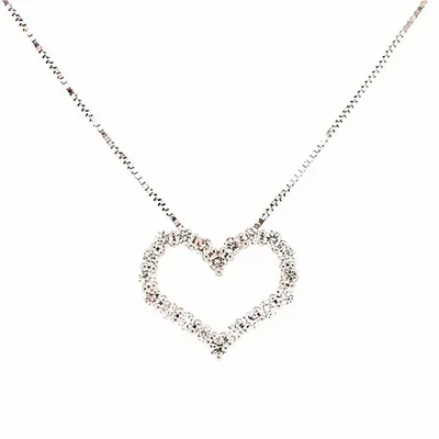 Gold Diamond Heart Pendant