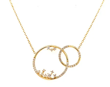 Sparkling Double Open Circle Diamond Pendant