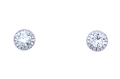 Close-Up Shot of Luxurious Lab-Grown Diamond Earrings