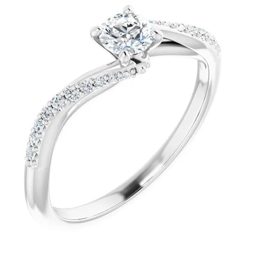 Fine Jewelry: Sparkling Accented Engagement Ring