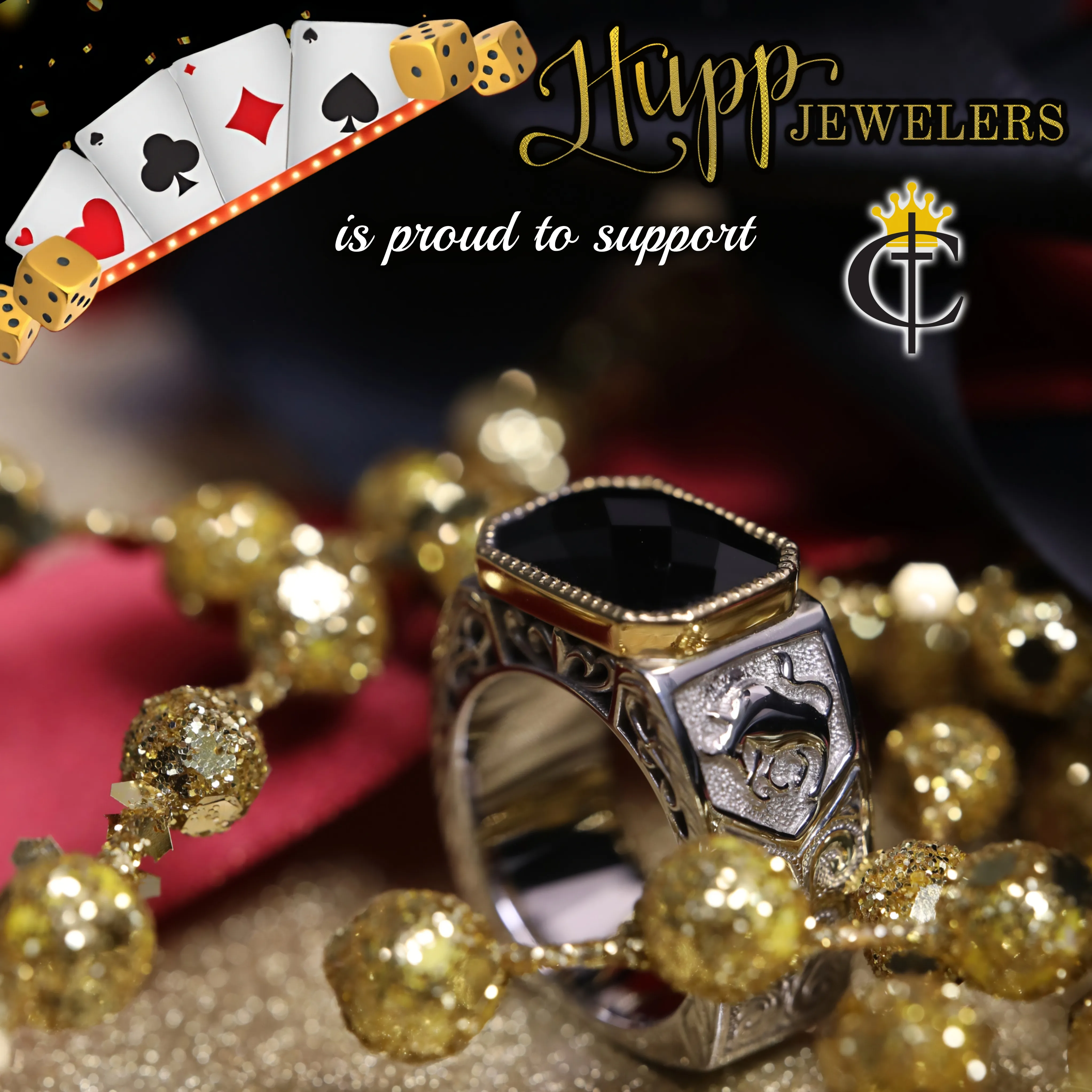 Hupp Jewelers necklace with colorful gems, supporting P.A.W.S. Click to learn more about the auction.