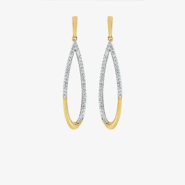Gold and diamond teardrop earrings from J. Anthony Jewelers. Shop earrings now!