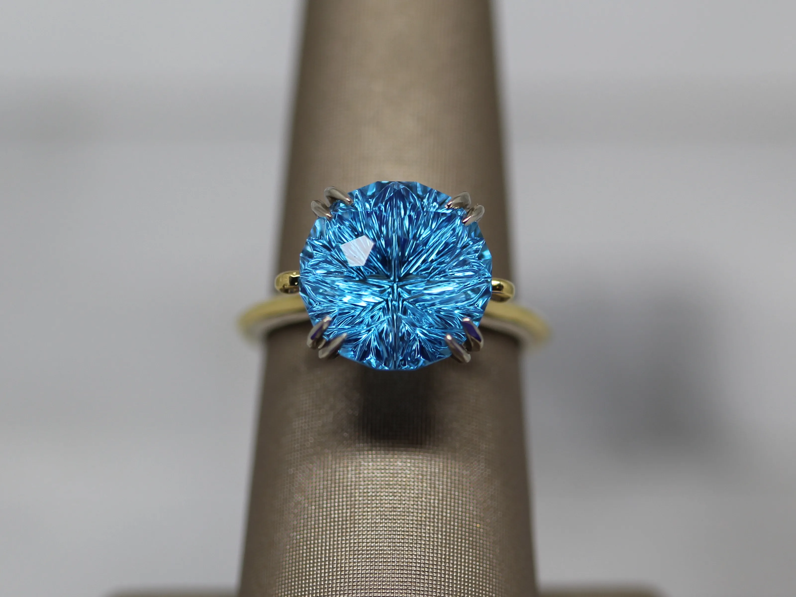 Computer Aided Design Fabrication of a Blue Topaz Gold Ring
