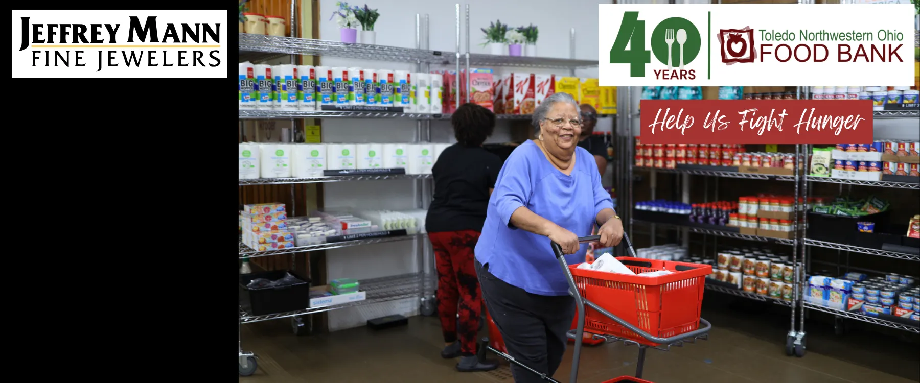 Giving Back To The Community This holiday season, Jeffrey Mann Fine Jewelers is supporting the work of the Toledo Northwestern OhioFood Bank and their mission to end hunger in Northwest Ohio. For each purchase of a Mann Made Diamond,  Jeffrey Mann Fine Jewelers will give $50 to the Toledo Northwestern Ohio Food Bank, providing 250 meals for families in need. To learn more or make a donation to the Food Bank, please click the link below. Jeffrey Mann Fine Jewelers, Inc Toledo, OH