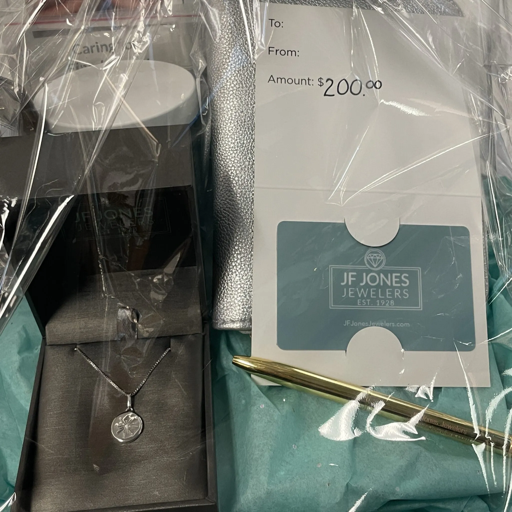 Gift basket donated to GRASP by JF Jones Jewelers Rochester, NY