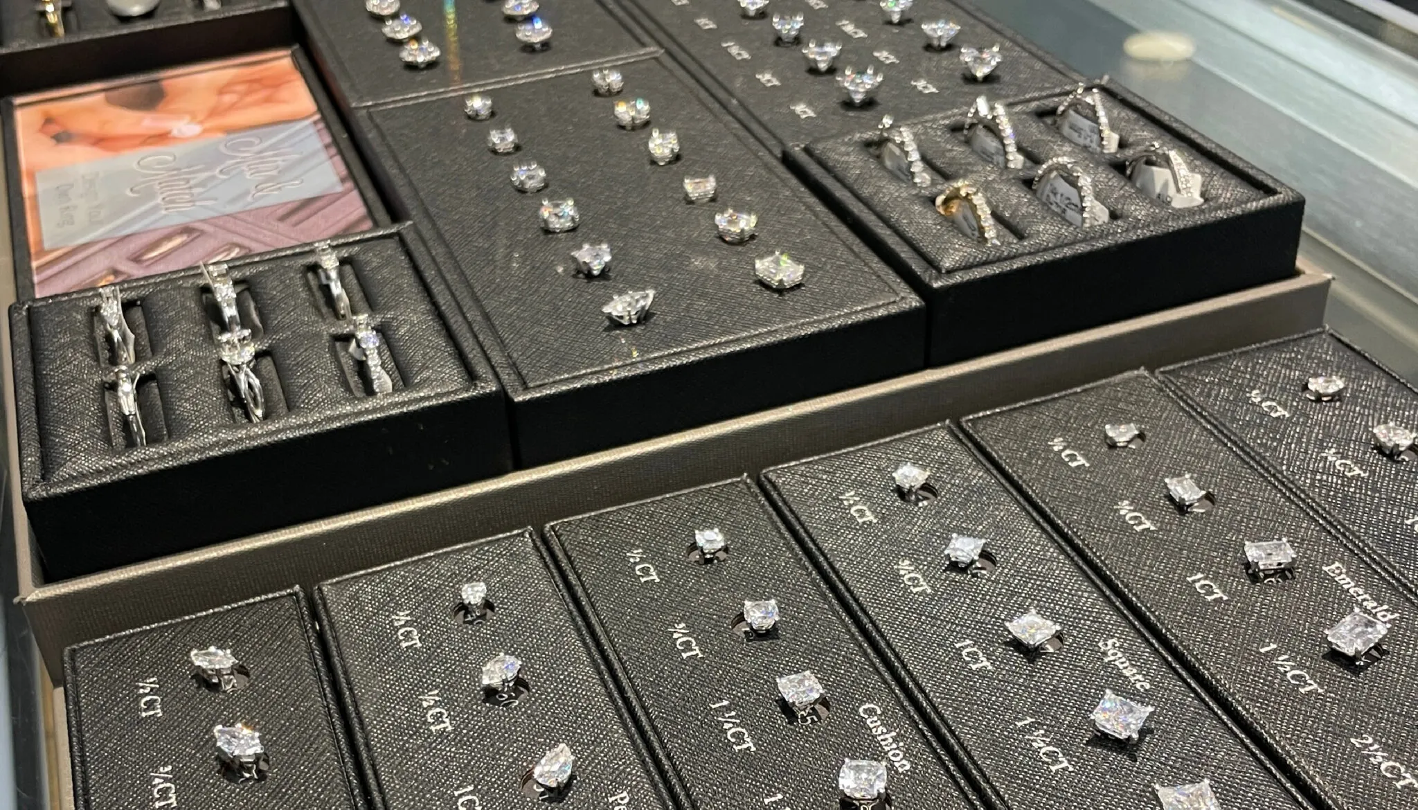 Custom Infinite PossibilitiesChoose Center Stone-Shape, Size & TypeChoose Your Ring-All Fully CustomizableMade to Order 4-6 WeeksPrice $$ JF Jones Jewelers Rochester, NY