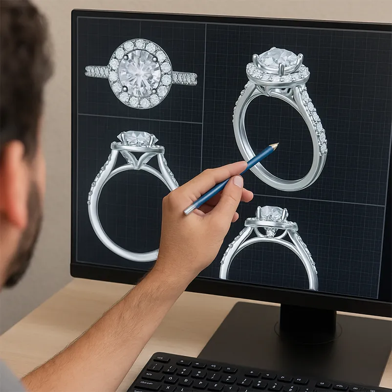 Step 2: CAD Modeling Once the sketch is approved, we will create a CAD rendering of the design. This will give you a realistic v
