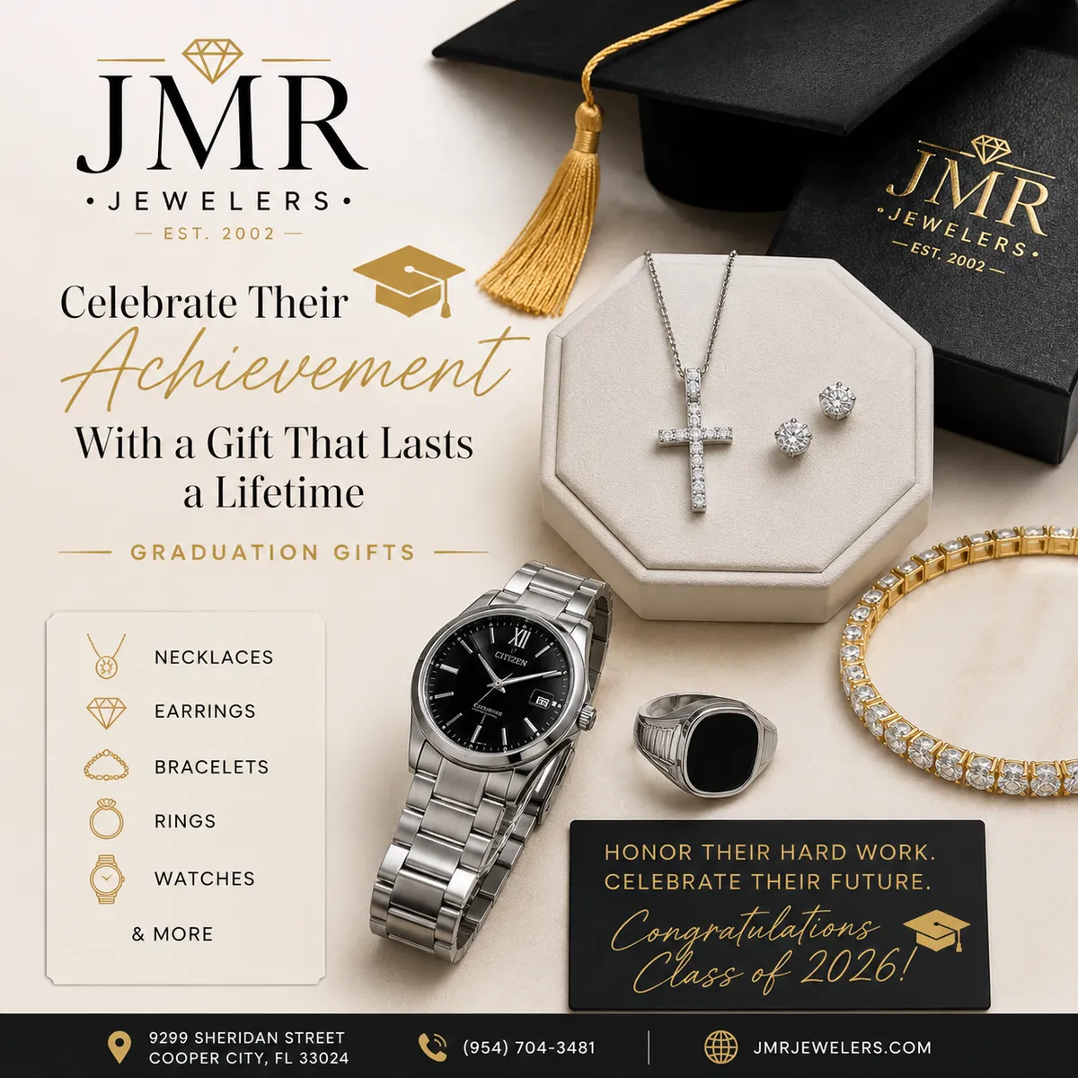 Jewelry for Graduation, the gift that lasts a lifetime.