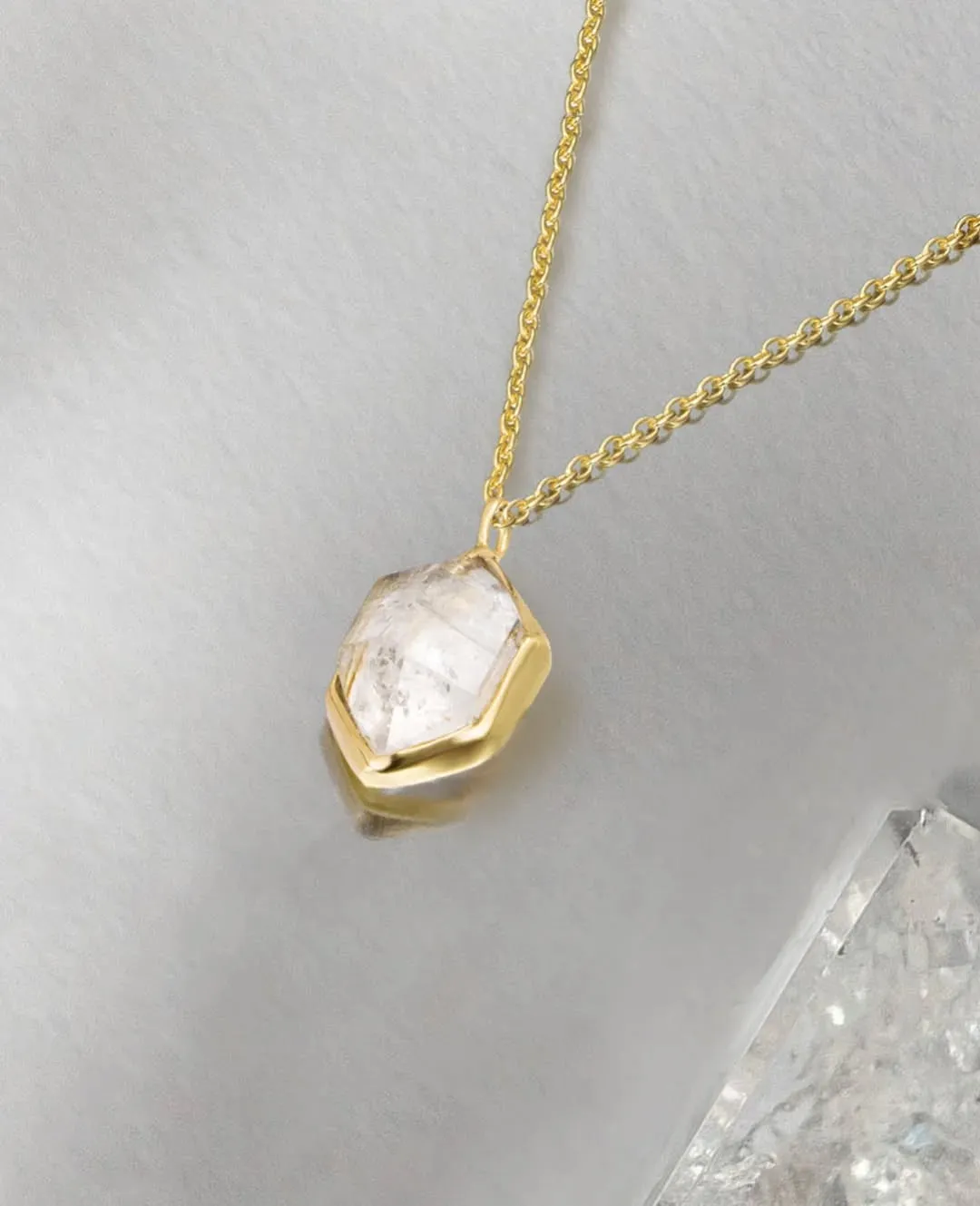 Jorge Revilla Herkimer diamond quartz necklace