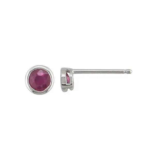 Ruby Earrings in 14K White Gold at J. Thomas Jewelers