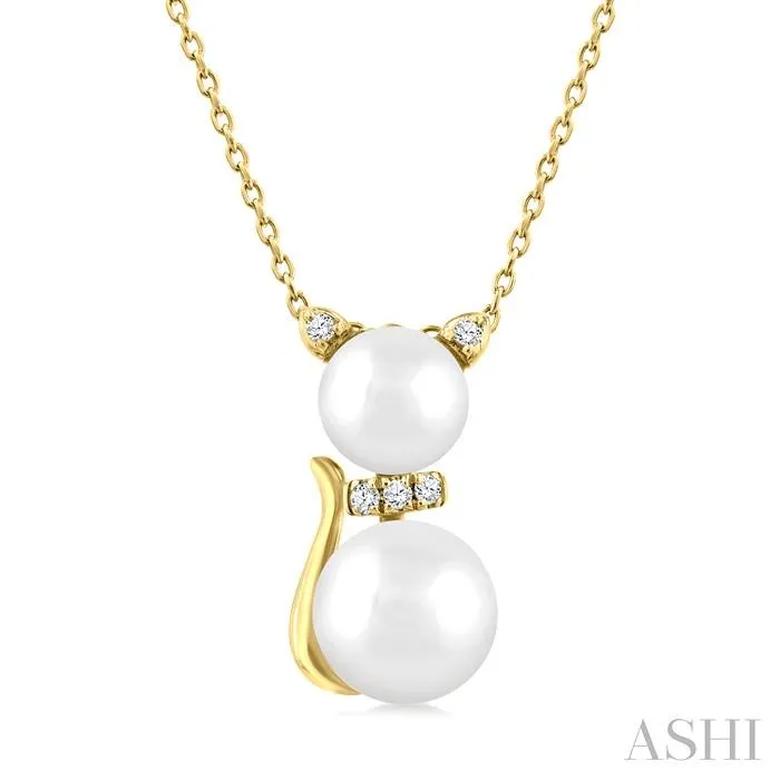  10 Karat Yellow Gold pearl and diamond J. Thomas Jewelers Rochester Hills, MI