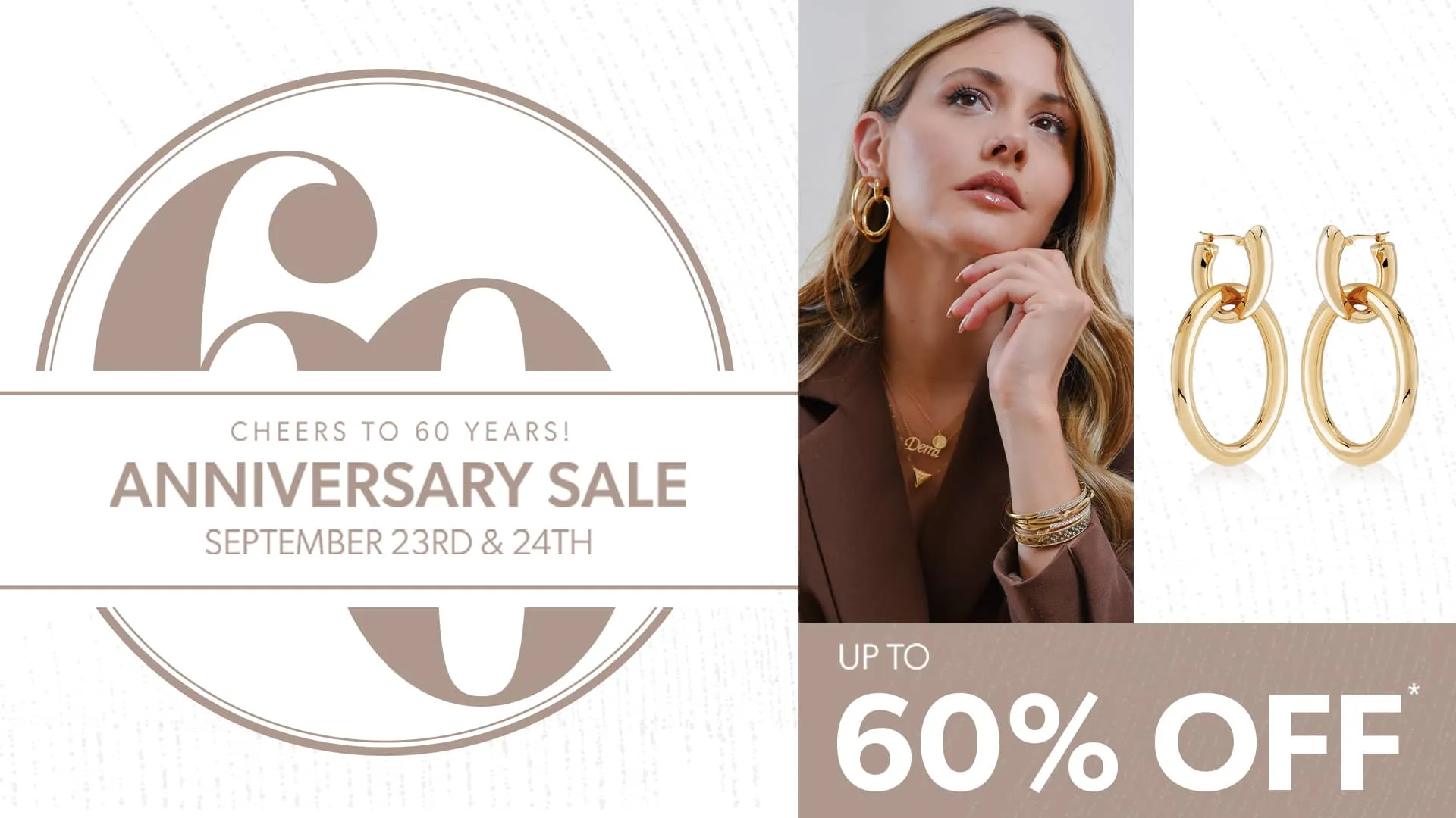 Cheers to 60 years! Anniversary sale: September 23rd & 24th.