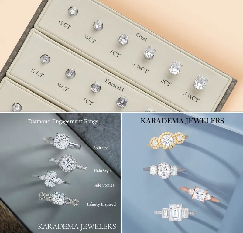 Read article: Learn About Diamond Sizes and Styles