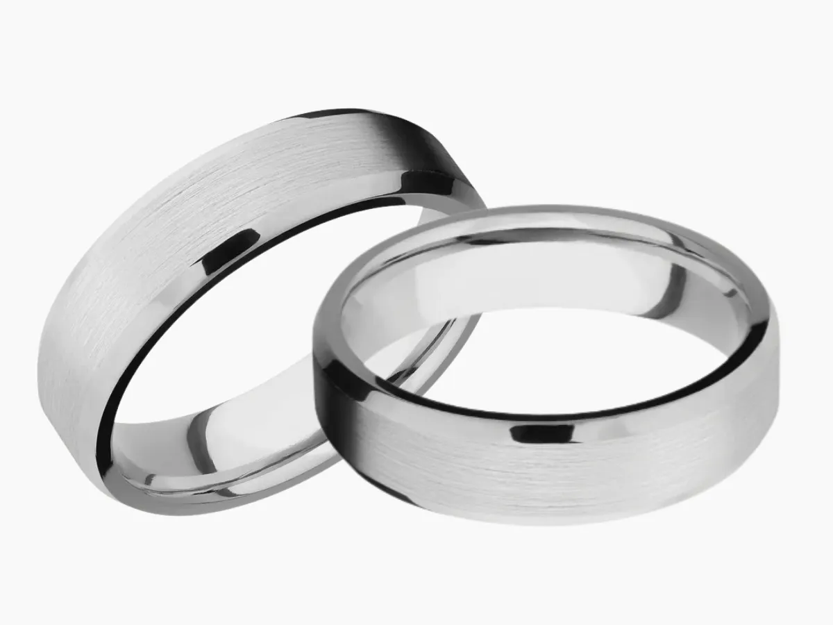 Matching platinum wedding bands