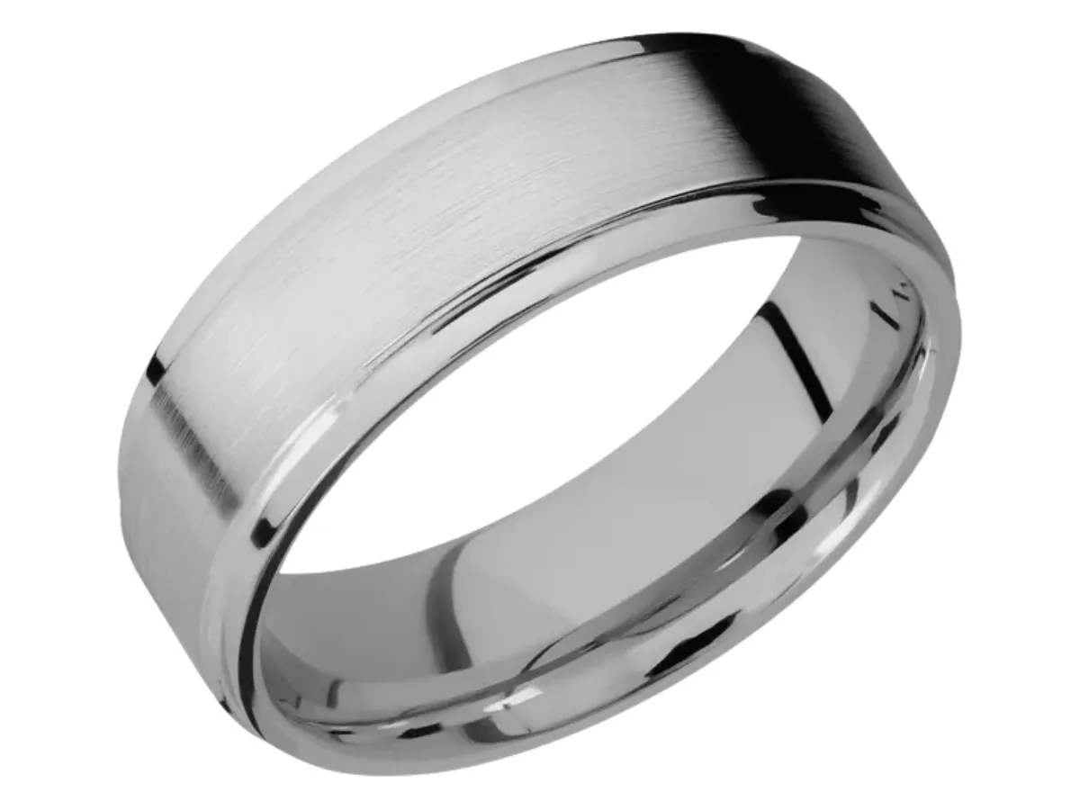Brushed finish wedding band