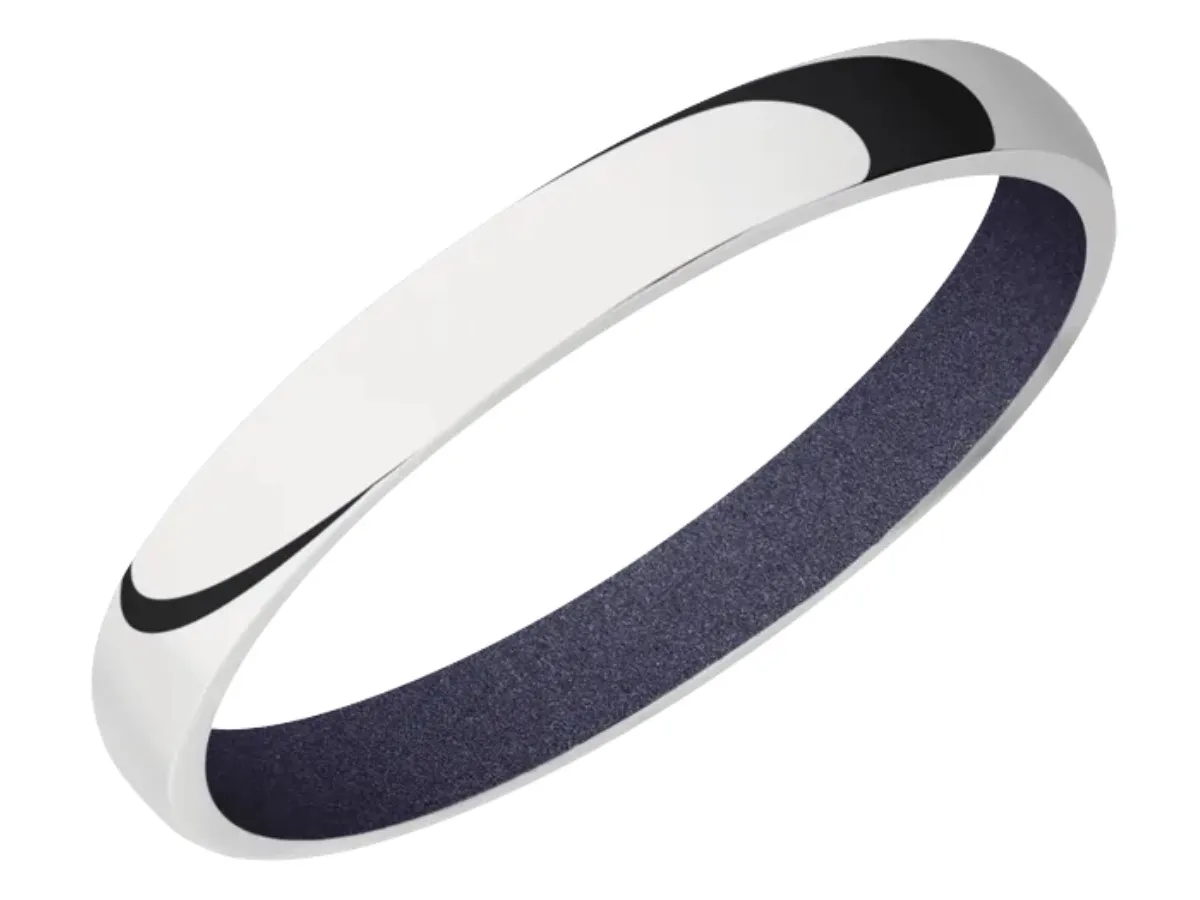 Polished  white gold wedding band