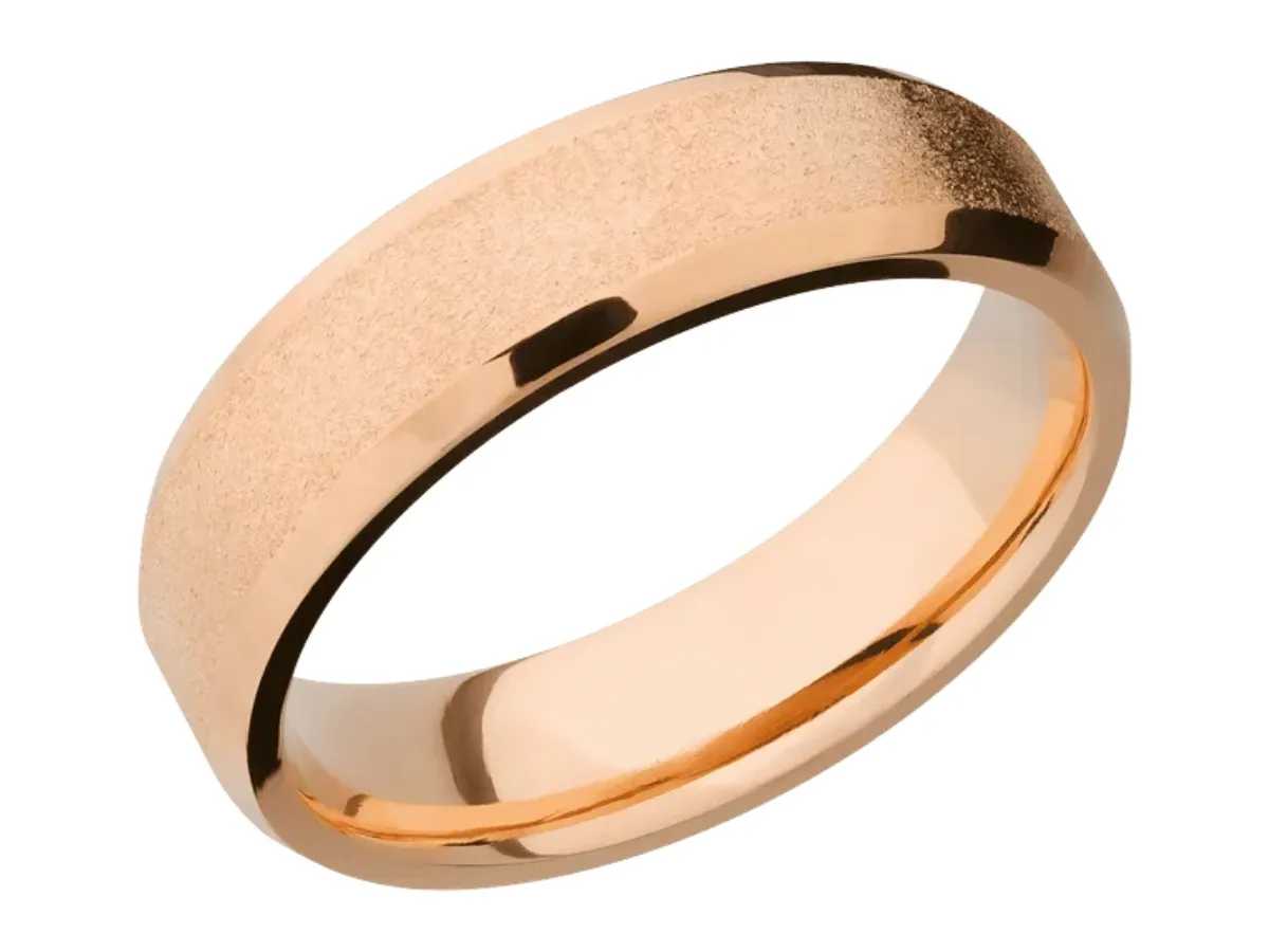 Matte rose gold domed ring