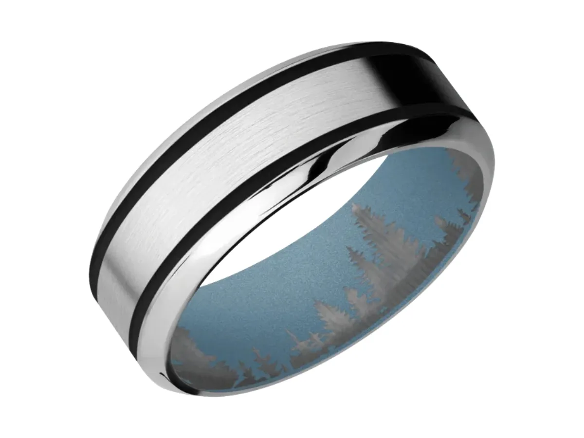Cobalt wedding band blue interior