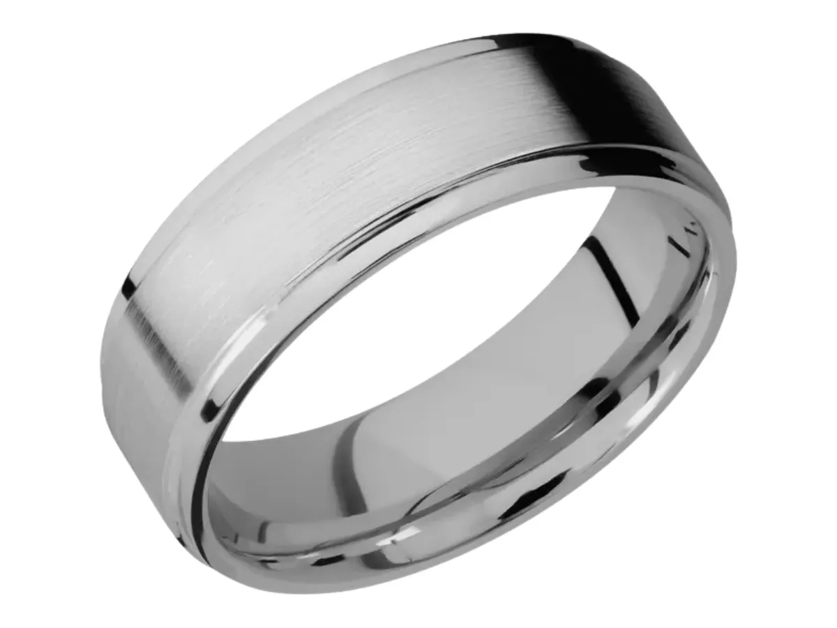 Titanium brushed finish wedding band
