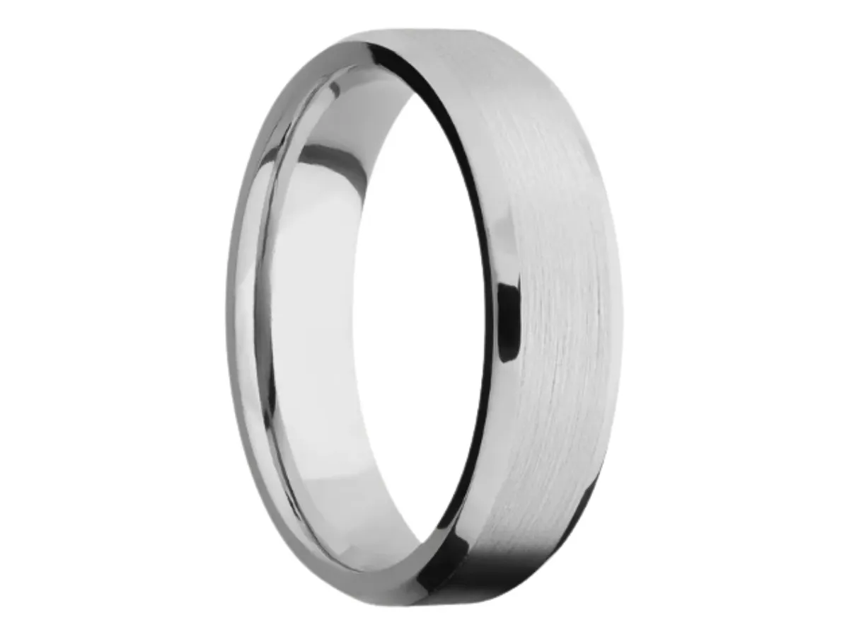 Platinum band with brushed edges