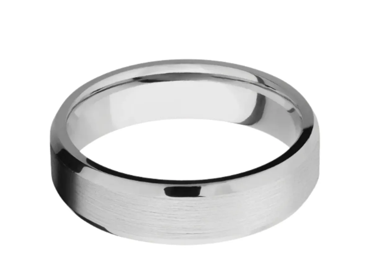 Platinum polished wedding ring design