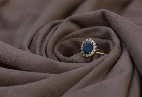 Modern Moissanite Engagement Ring