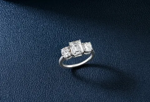 One of a kind Vintage Inspired Engagement Ring on display
