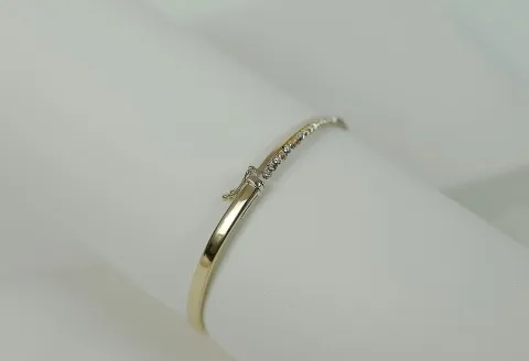 Plain silver bangle on display