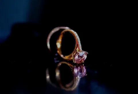 Gemstone engagement ring for proposal