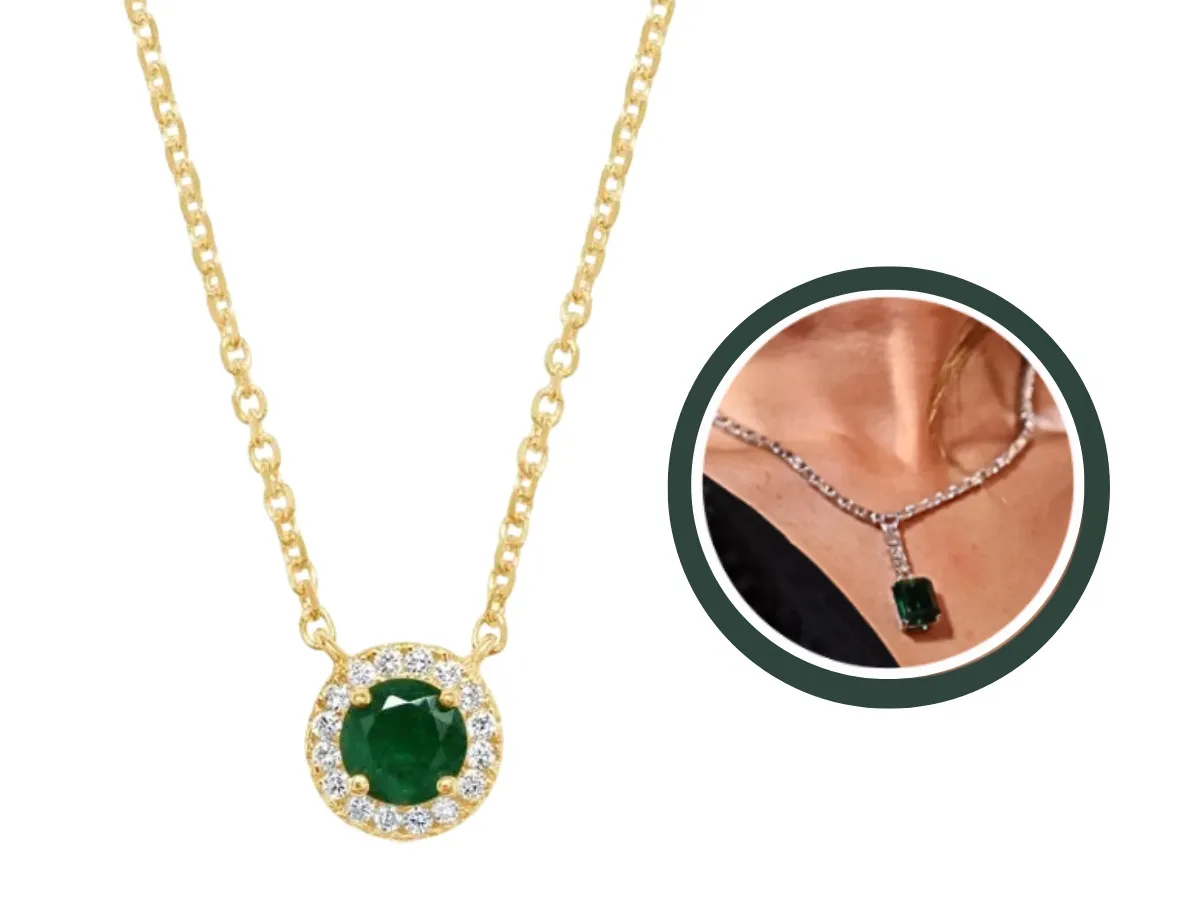 Comparison of emerald necklaces