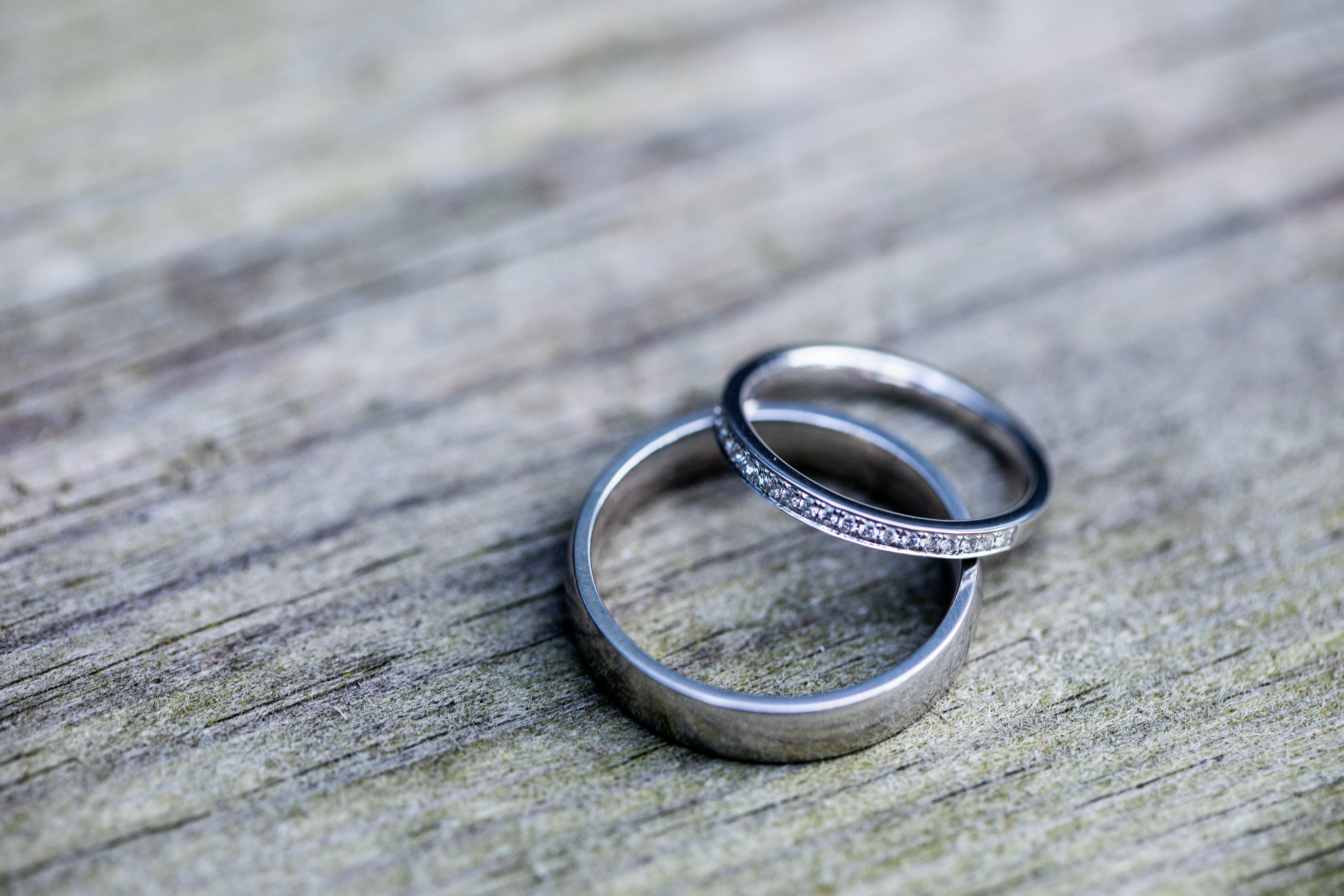 Simple silver wedding band