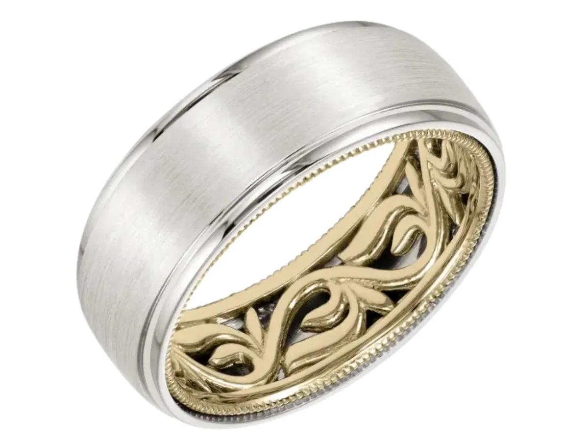 Vine-like patterns reminiscent of Victorian-era filigree