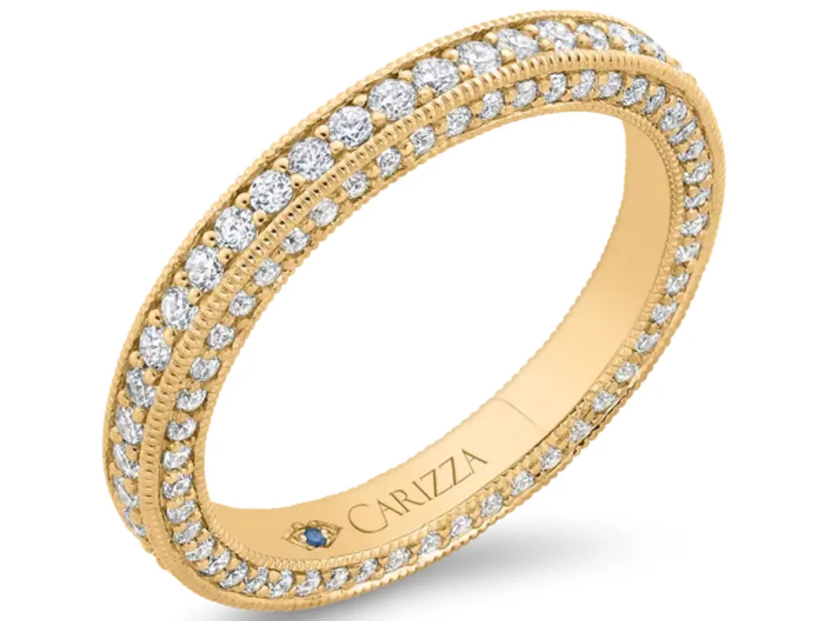 Yellow Gold Diamond Eternity Wedding Band Ring