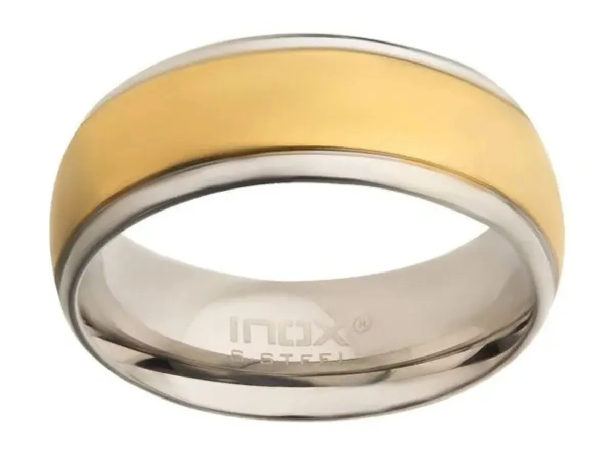 Yellow Gold Milgrain Edge Wedding Band Ring