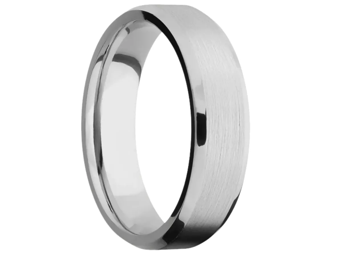 Brushed Silver Classic Wedding Band Ring Style