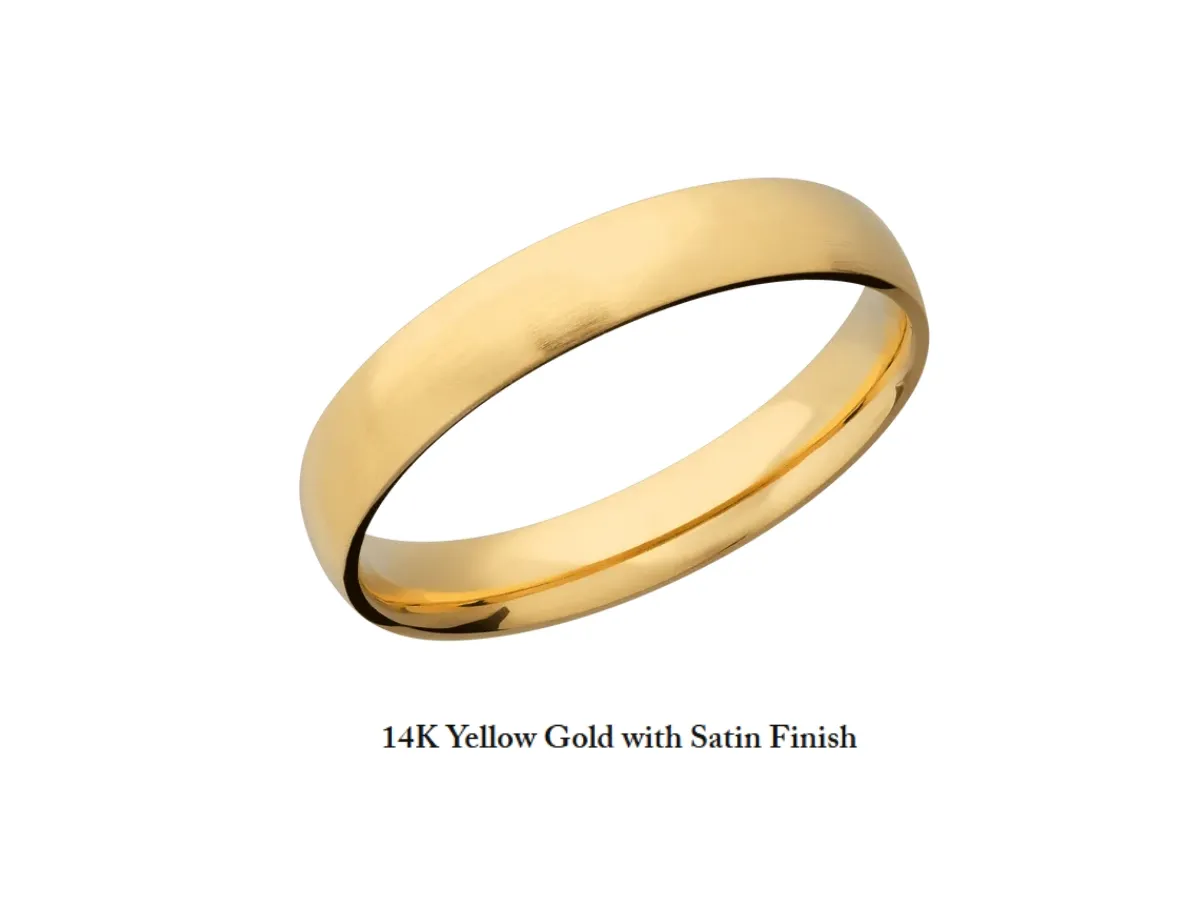 14K yellow gold satin ring