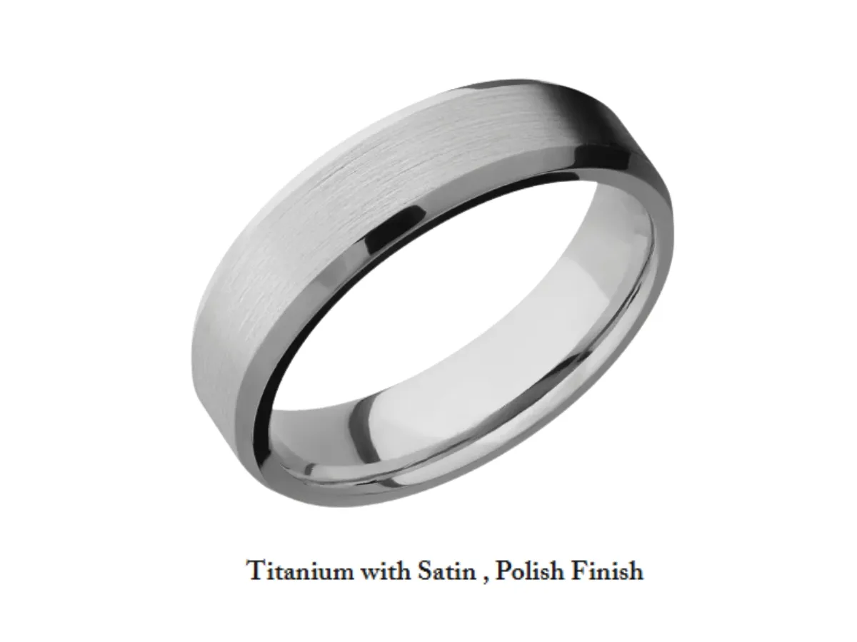 Titanium satin finish men’s band