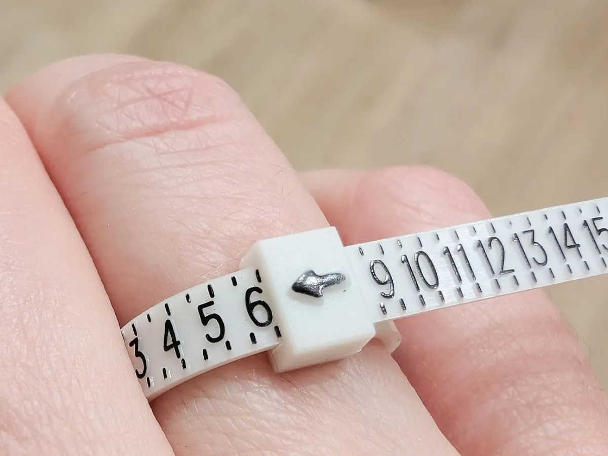 Finger ring sizer measuring ring size