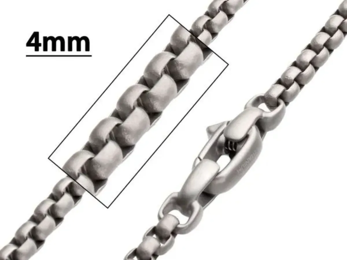 Matte stainless steel chain 4mm