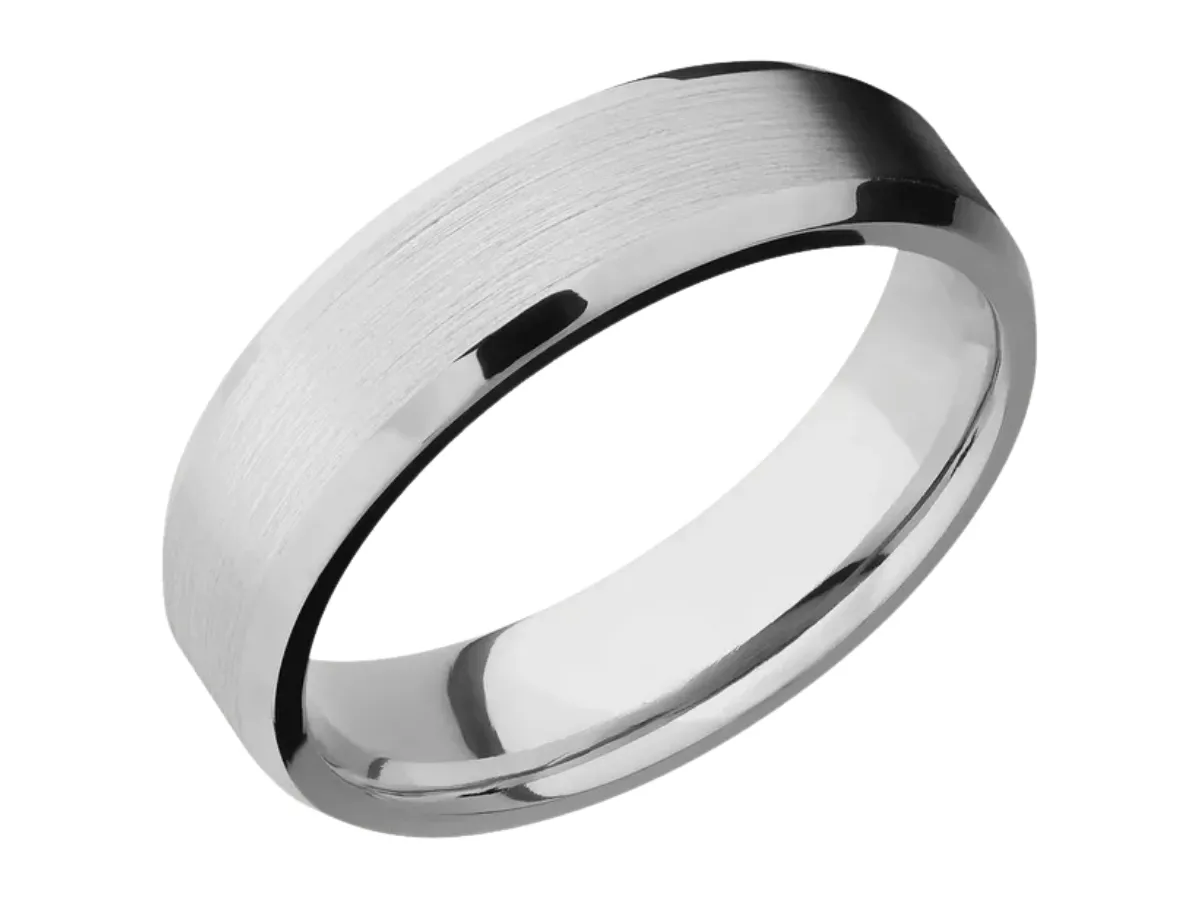 Classic brushed platinum wedding band
