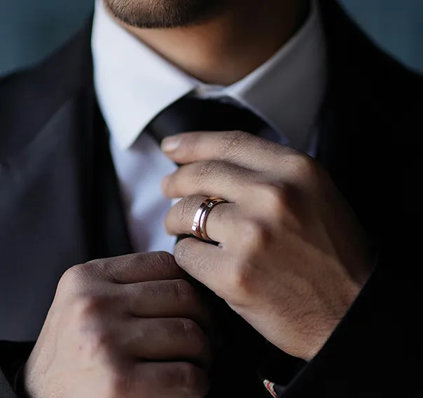 Men wearing wedding band