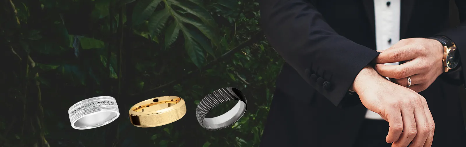 3 mens wedding bands