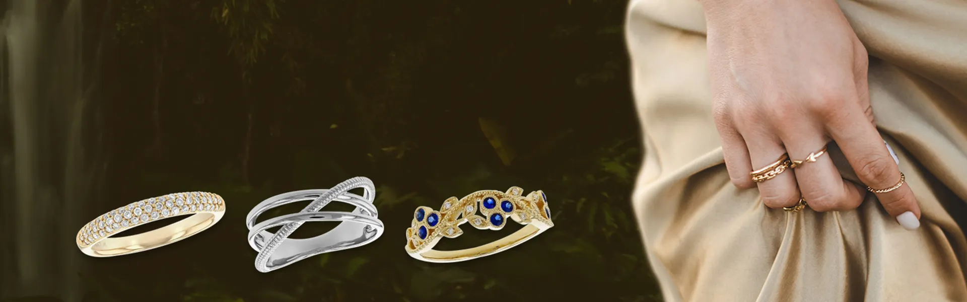 Diamond jewelry ring with intricate design