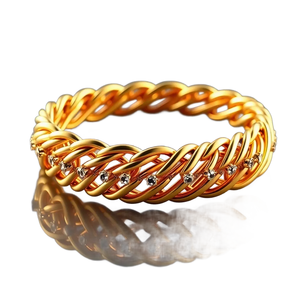 Luxurious gold bracelet, high-end product photography