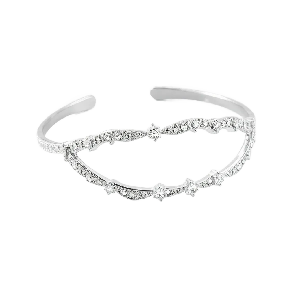 Elegant silver bracelet, high-end product photography