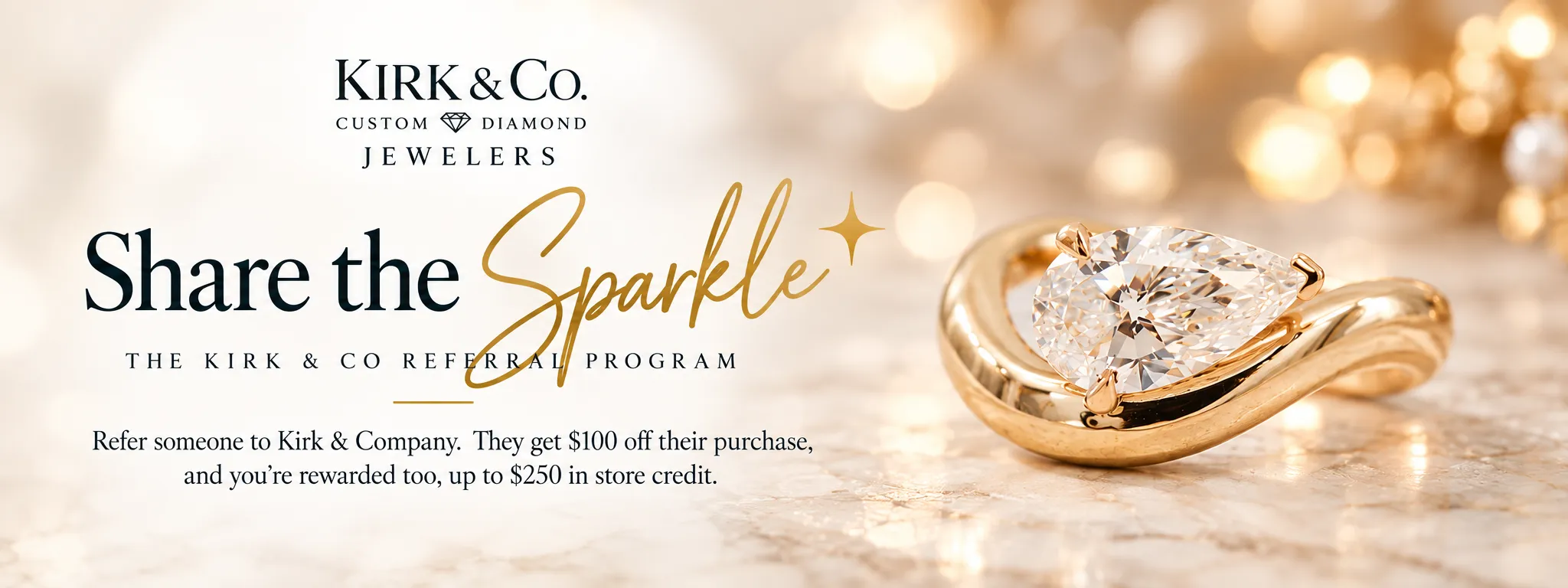 Share the Sparkle Kirk & Company Jewelers referral programmmmm