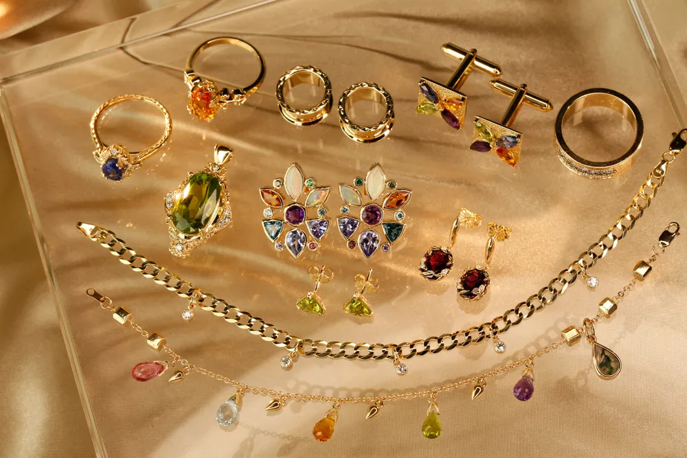 Custom rings, earrings, and chains by Kirk & Company Jewelers