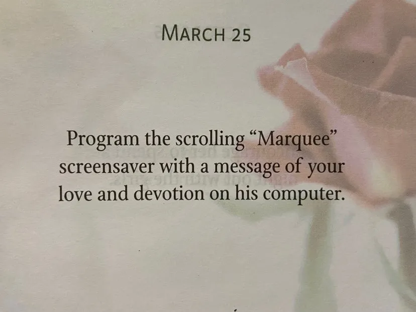 Ways to say I Love You March 25